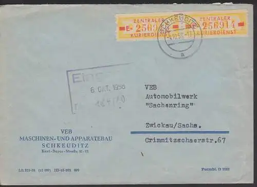 Schkeuditz ZKD B18I E 4.10.58, Maschinen- und Apparatebau