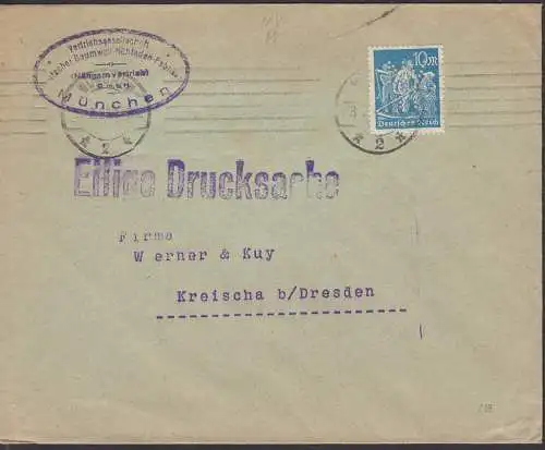 Perfin NV / M Nähgarnvertrieb München, eilige Drucksache 3.2.23 nach Kreischa