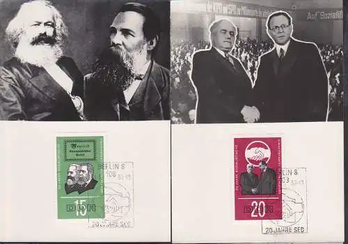 MC 1175, 1176 Manifest, Pieck und Grotewohl Vereinigungsparteitag