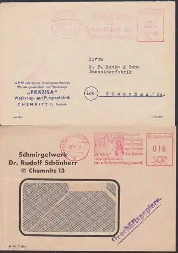 Chemnitz AFS aus 1950 Schleifscheiben, Schmirgelwerk, PRÄZISA Zahnradpumpen