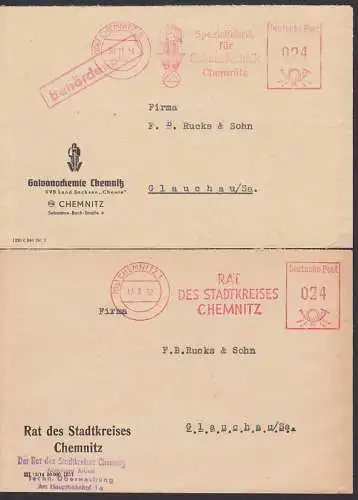 Rat des Stadtkreises Chmenitz AFS17.3.52, Behördenpost Galvanotechnik Chemnitz