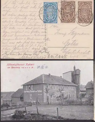 Höhenluftkurort Kahlert am Rennsteig, Logierhaus  Pension zum Falken, Inflaporto, geprüft (254b)