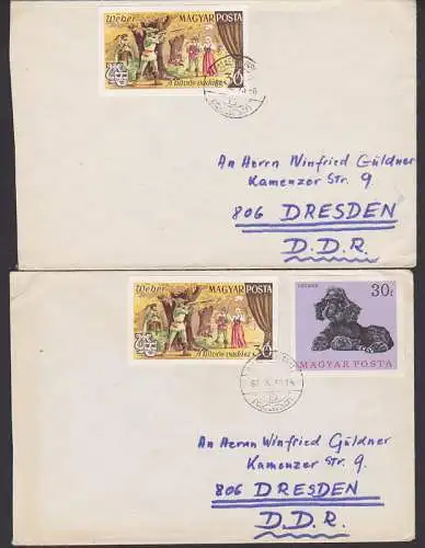 Ungarn DER FREISCHÜTZ von C.M. Weber geschnitten zwei Briefe