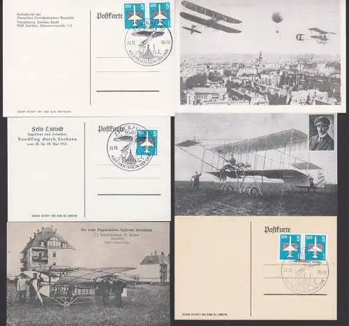 Luftpostsalon Zwickau SSt. 1965, Felix Laitsch, erste Flugmaschine Sachsens