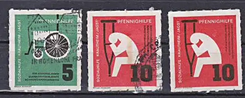 Krautheim /Jagst Vignette Pfennighilfe Spendenmarken Sozialhilfe Kinderlähmung