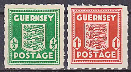 Guernsey Kanalinseln MiNr. 1 - 2 ** Wappen