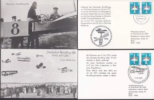 Deutscher Rundflug 1911 Eugen Wincziers, Preis der Lüfte Erinnerungskarten 1986