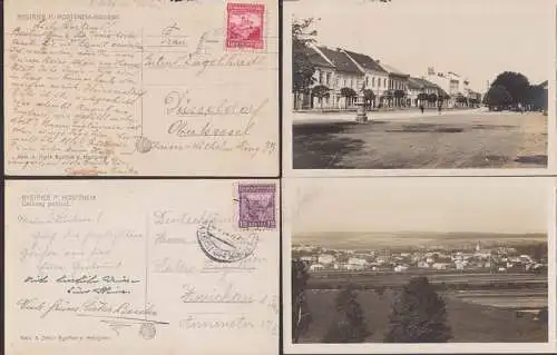 Bystrice p. Hostynem Bistritz am Hostein Celkovy pohled 2 Foto-Karten nach Deutscland