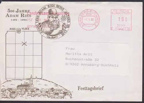 Annaberg-Buchholz Festtagsumschlag 500 Jahre Adam Ries