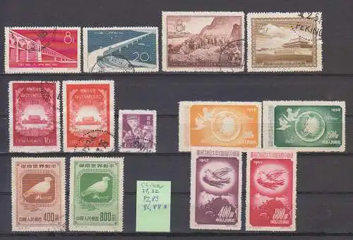 China Lot zw. 1952 und 1957 Friedenstaube, Erdkugel