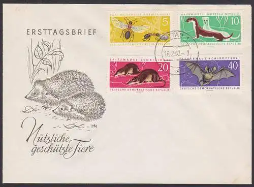Rote Waldameise, Mauswiesel, Fledermaus (869/71), OSt. Zittau 16.2.62
