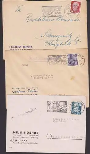 MWSt. Dresden, Bautzen Deutschlandtreffen 1951, 1954 Frieden Einheit Freiheit