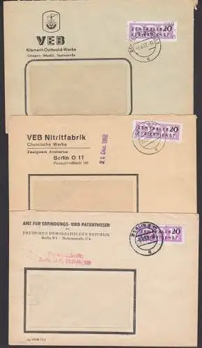 Nitritfabrik Berlin, Schwerin Klement-Gottwald-Werke, zwei ZKD-Bfe mit Kreisaufdruck