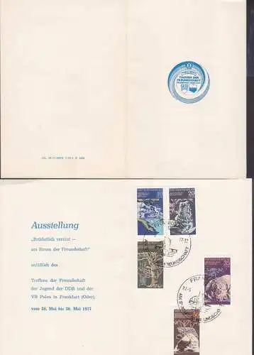 Frankfurt/Oder Treffen der Freundschaft, Gedenkfaltblatt, SSt am Stadion der Freundschaft 1977