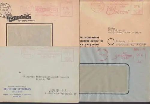 Leipzig AFS Rt des Stadtkreises, VVB Deutsche Spedition, Gelantine- u. Gummiwalzen, Polygraph