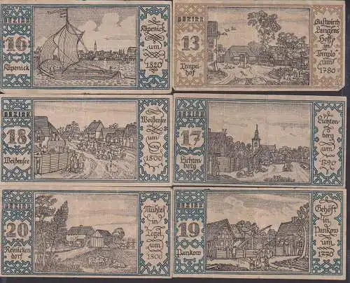 Stadtkassenschein Berlin, Ansichten Weißensee, Köpenick, Pankow, Reinickendorf, Tempelhof