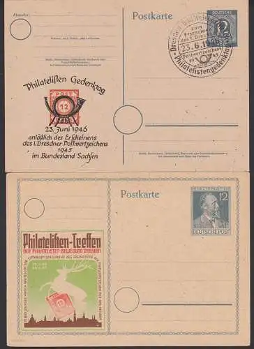 Gedenktag zur Erscheinung der Potschta, 1. PWZ nach 1945 in Deutschland auf GA mit privatem Zudruck