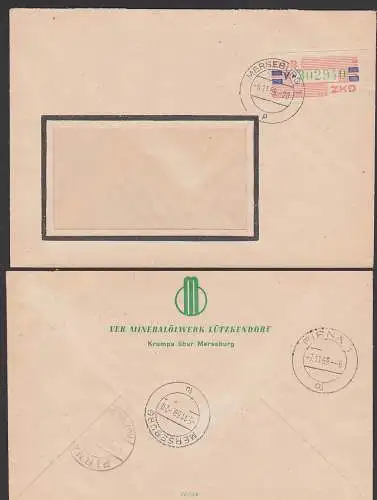 Merseburg ZKD-Brief mit 27 V, Abs. Mineralölwerk Lützkendorf
