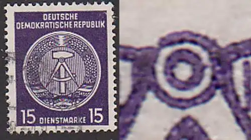 Dienstmarke 36yBI gest., geschlossener Zirkelkreis