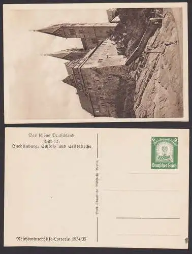 Quedlinburg Reichswinterhilfe-Lotterei 1934/35 GA, ungebraucht