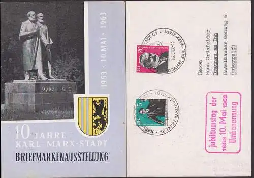 Umbenennung Chemnitz - Karl-Marx-Stadt SSt. 10.3.63