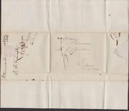 Verviers Belgien Altbrief von 1876 nach Colmar Elsass Colmer Kolmar