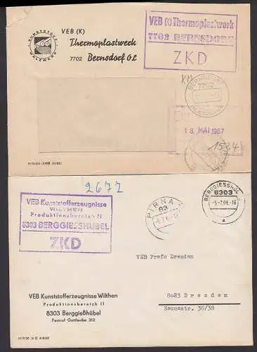 Berggiesshübel, Bernsdorf zwei ZKD-Bfe Kunststofferzeugnisse Wilthen, Thermoplatwerk