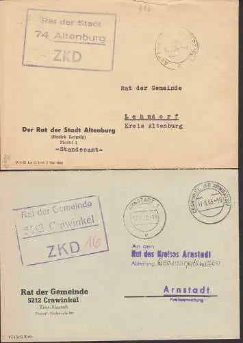 Crawinkel Rat der Gemeinde, Altenburg Rat der Stadt zwei R3-ZKD-St