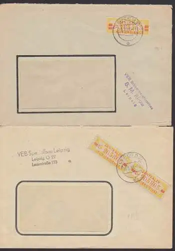 Leipzig zwei Fernbriefe mit B18I (2) bzw. B19I je mit Kennbuchstabe E