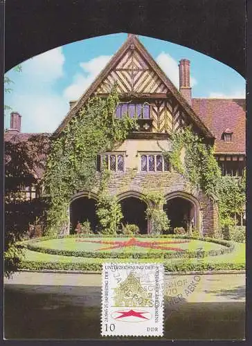 MC 1598 Potsdam Cecileinhof, Potsdamer Abkommen auf Ak