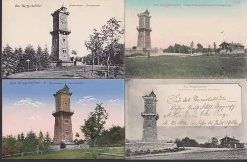 Bismarckthurm Bad Berggießhübel mit Restaurant 4 versch. Ak, Panoramahöhe