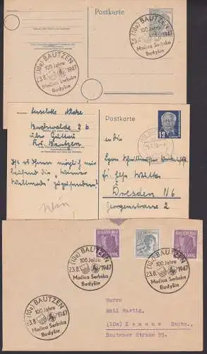 Bautzen zweispr. St. 100 Jahre Macici Sebska Budysin, Guttau über Bautzen
