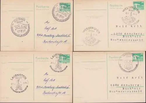 Glashütte, Weesenstein, Geising, Lauenstein - 4 GA mit SSt