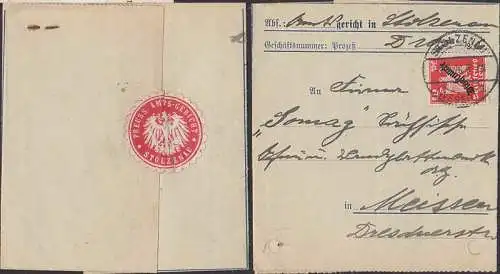 Stolzenau (Weser) Dienstbrief mit Siegelmarke Preuss. Amtsgericht 1926