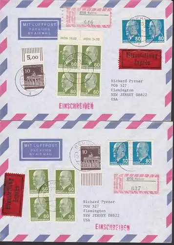 Rehna, R-Eil-Bf Walter Ulbricht in MiF mit Berlin(West) Brandenburger Tor nach USA