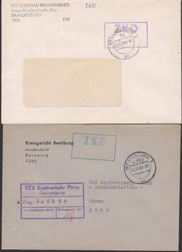 Brandenburg , Bernburg je ZKD-St. Letzte Periode, Kreisgericht, bzw. Stadtbau 1988