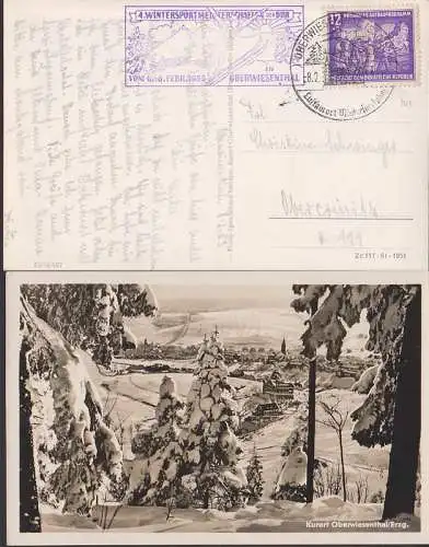 Aufbauprogramm Berlin (303) mit Cachet Wintersport-Meisterschaften, Fotokarte Oberwiesentahl
