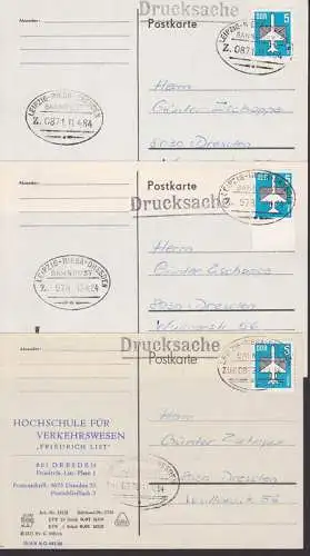 Bahnpost Leipzig-Riesa-Dresden, 3 verschiedene Zugnummern