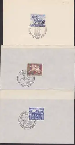 Hoppegarten b. Berlin SSt. 1941 Grosser Preis, Braune Band, Hamburg Deutschlandpreis (803, 780. 814)