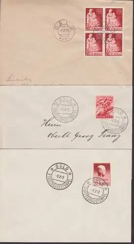 Oslo Landshelpen 1944, (FDC 266, 236)