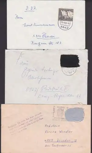 Postkrieg "20 Jahre Vertreibung" Sdg. nach der DDR, Marke unkenntlich gemacht bzw. durchgerutscht!