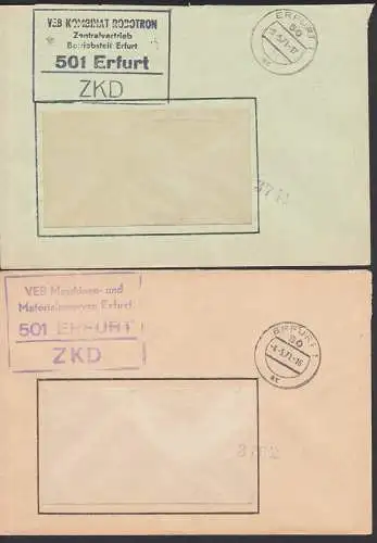 Erfurt R-ZKD-St. Kombinat Robotron, Maschinen- und Materialreserven, dabei KSt. In schwarz statt violett