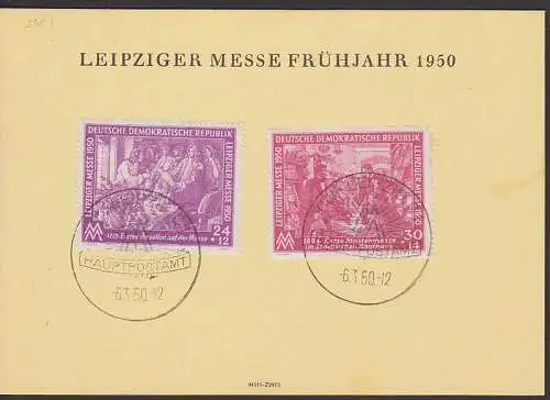 Leipziger Messe Frühjahr 1960, Karton mit Dv, SSt. 6.3.50 (248/49)