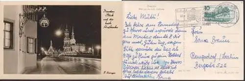 Foto Dresden Albrechtsbrücke mit Narrenhäus`l, was wieder aufgebaut werden soll, MWSt. Braunkohle