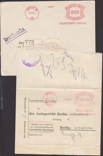 Berlin-Zehlendorf, W62 AFSStadt Berlin portopfichtige Dienstsache 24.10.32, Goldschmidt & Donner 15.10.27