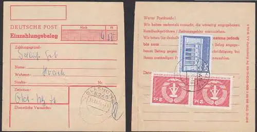 Einzahlungsbeleg aus Glashtte 11.10.76 fr Schlieáfach-Gebhren  im Oktober ber 4,50