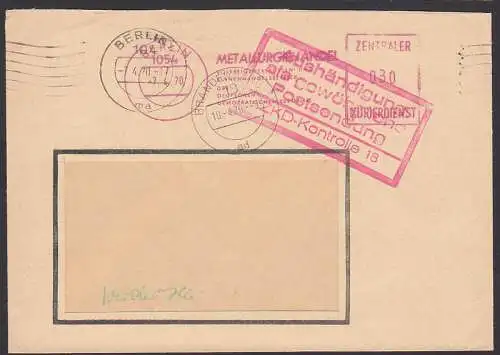 ZKD-Kontrolle 18, roten R4 Aushndigung? AFS Metallugiehandel Berlin 7.4.70