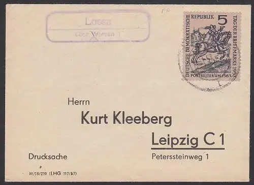 Lossa ber Wurzen Ds mit 5 Postreiter, dieser mit PF "pfelndes Pferd" (600 I)