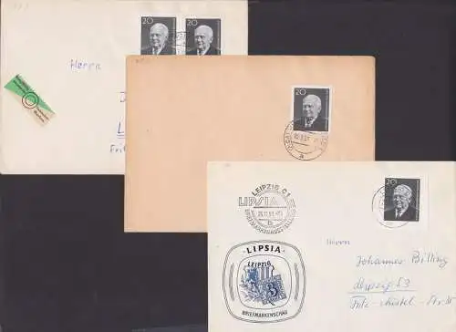 Wilhelm Pieck Trauermarke gez.  / aus Block und mit MiF Blockmarke und gez. (784)