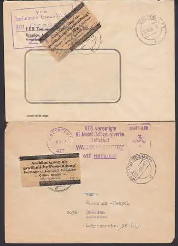 ZKD-Kontrolle 7, brauner Aushndigungs-Pergamnin ? AFS Hettstedt Walzwerk, Dresden Techn. Gase